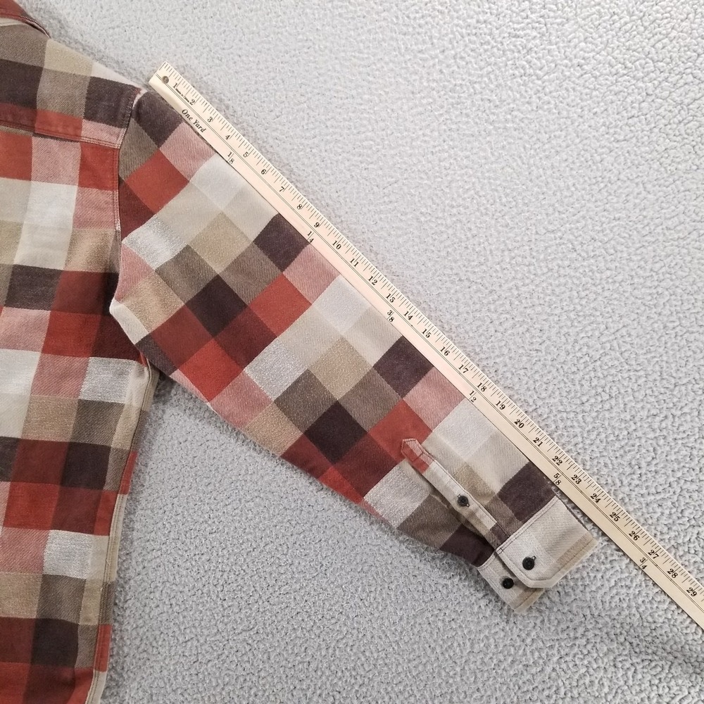 KUHL Shirt Mens Small Red Pixelatr Flannel Outdoor Hiking Plaid Performance - Picture 12 of 16
